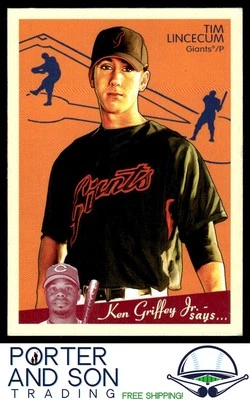 Tim Lincecum 2008 Upper Deck Goudey #159 San Francisco Giants Baseball Card - Image 1 of 2