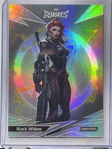 Black Widow Card 2025 Phantom Marvel Rivals Silver Refractor PMR-ZF-07 Kakawow - Picture 1 of 2