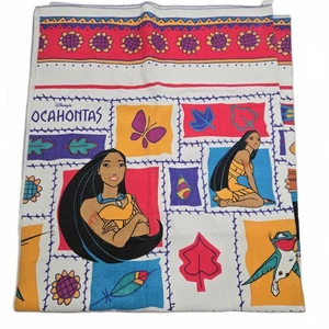 Vintage Pocahontas 90s Disney Character Blanket Acrylic Top Bedding Cover Twin - Picture 1 of 7