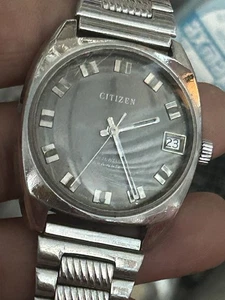 Citizen 21 Jewels Gray Dial 35mm Vintage Rare Mens Wrist Watch - Picture 1 of 8