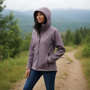 Chaqueta North Face Windwall para mujer XL gris con capucha - Imagen 1 de 9