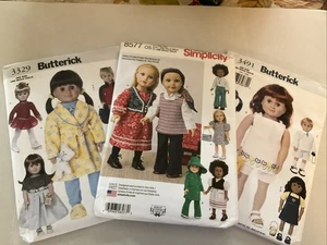 Set mit drei Puppenkleidung Mustern für 18 Zoll Puppen # 2 - Bild 1 von 7