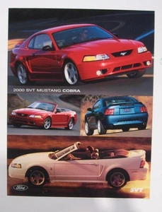 2000 Ford Mustang SVT Cobra Sheet Brochure NOS 00 - Picture 1 of 1