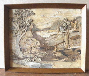 Lillian Murray Signed Bark Painting c.1950s - Picture 1 of 7