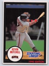 1990   KEVIN MITCHELL - Kenner Starting Lineup Card - SAN FRANCISCO GIANTS (Blue