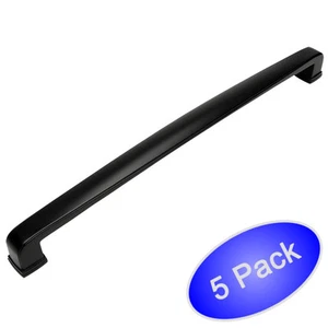 *5 Pack* Cosmas Cabinet Hardware Flat / Matte Black Pulls - #4392-12FB - Picture 1 of 1