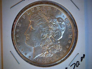 1886-P UNITED STATES MORGAN SILVER DOLLAR, .77344 OUNCE OF SILVER, # 3. - Picture 1 of 2