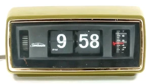 Vintage Tech Sunbeam Electric Uhr DT-2 Klappnummer Modell Avocado Grün 70er Jahre - Bild 1 von 11