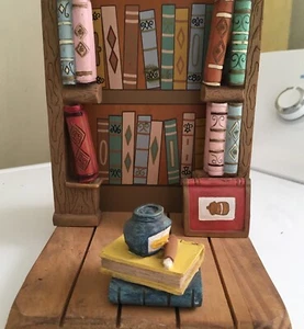 Winnie the Pooh Library Nook Wooden Book Ends Shelf Decor Wooden 5x7 Inch Read - Picture 1 of 11