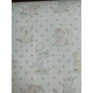 3 Vintage Wallpaper Wallcoverings Collins and Aikman kids White With Koala Bears - Picture 1 of 7
