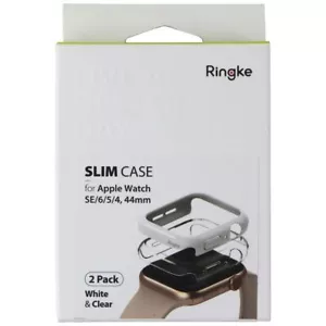 Ringke Slim Étui pour Apple Watch SE /6 /5 /4 (44mm) - Blanc & Transparent (2 - Photo 1 sur 2