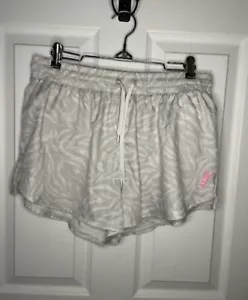 Juicy Couture Lined Athletic Shorts gray zebra print women’s Size L - Picture 1 of 5