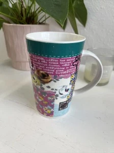Maxwell & Williams Tall Coffee Tea Mug Follow your dreams Patchwork Design B106 - Picture 1 of 5