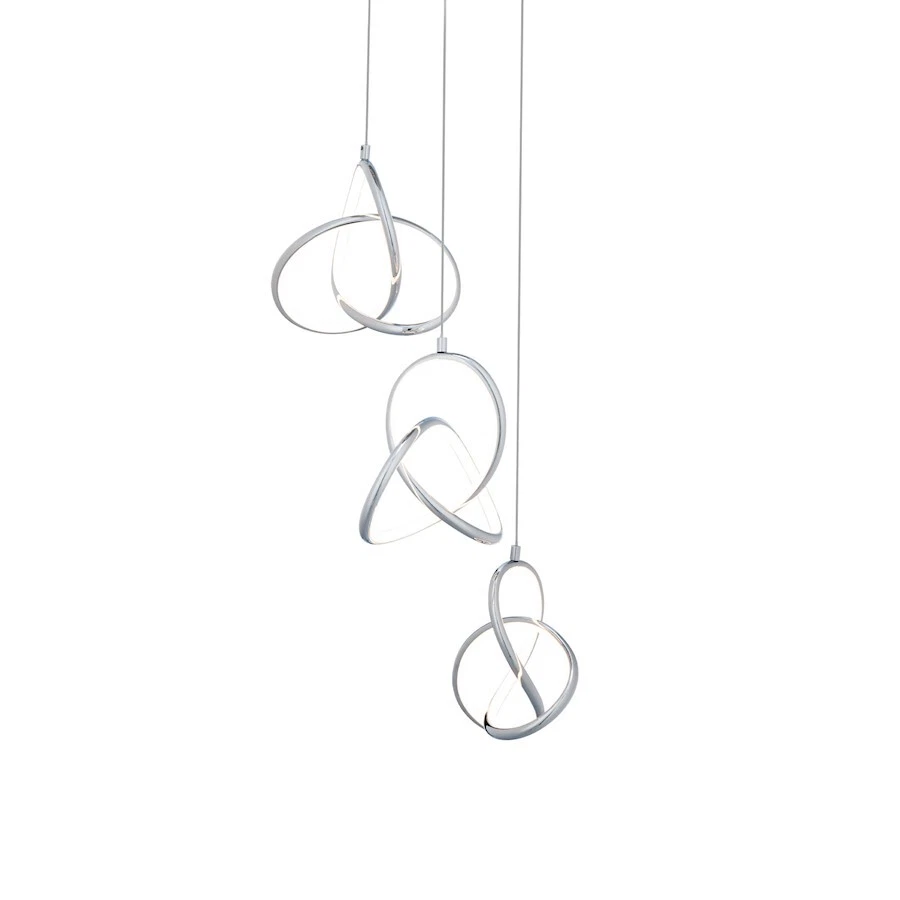 Colgante Multi LED Redondo dweLED Vornado 15Lt 3000K, Cromo - PD-84915R-CH Foto 1 de 1