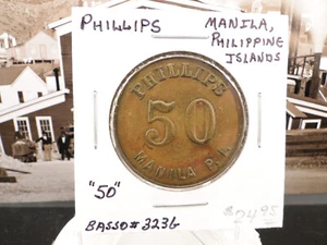 Manila, Philippinen P.I. Basso 323g G/F 50¢ Medaille Militär ? T106.3 SP4181 - Bild 1 von 4