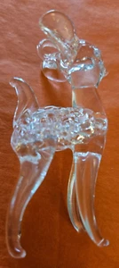 Vintage Spun Glass Deer Glass 2 1/8" - Picture 1 of 4
