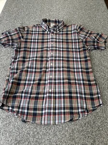 Brooks Brothers Large Regent Fit Plaid Button Up Short Sleeve Shirt Men’s - Picture 1 of 8