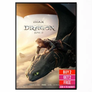 How to Train Your Dragon 2025 Movie Poster Print A5 A4 A3 Official Poster - Picture 1 of 9