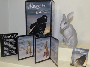 Vtg WATERSHIP DOWN 1978 Royal Orleans SILVER Porcelain Rabbit Figurine Box & Tag - Picture 1 of 6