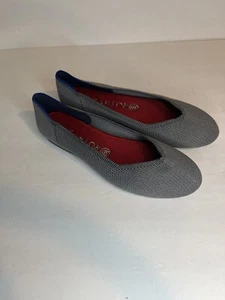 Rothy’s The Flat Round Toe Ballerinas klassisch grau Größe 8 neu ohne Etikett - Bild 1 von 8