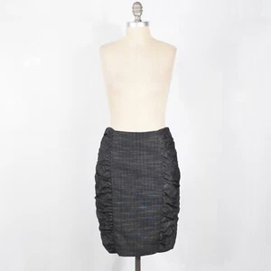 Falda Cartonnier 2 Gris Carbón Elástico Denim Acanalado Lápiz Calce Recto - Imagen 1 de 7