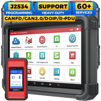 2025 LAUNCH X431 V+ ELITE PRO5 AUTOMOTIVE OBD2 Diagnostic Tool J2534 ECU Programmer IMMO - Image 1 of 4