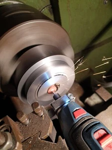 Geräteaufnahme 20 mm für PROXXON Micromot + Bosch GRO auf Drehmaschine schleifen - Bild 1 von 9