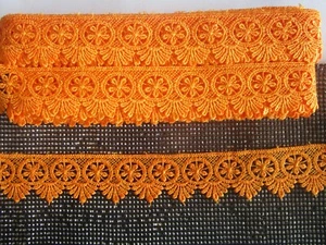 10m/3m/1m GPO Spitze breit 4,3cm Orange Elegante Nichtelastisch GPO316 - Bild 1 von 4