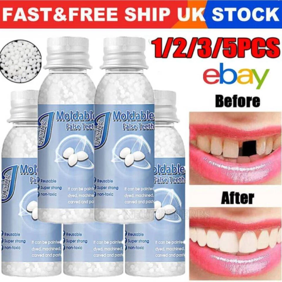 MS DEAR 5/3x Tooth Repair Granules Temporary Kit Fitting Beads Reusable False Teeth