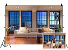 7x5ft Business Office French Sash Window Backdrop Living Room Sofa Photograph...