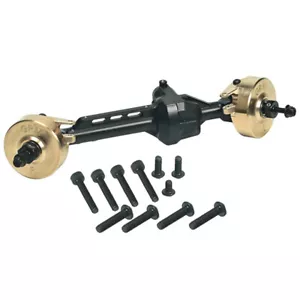 NUEVO GPM Aluminio 7075 Latón Frontal Eje Recto Carcasa Negro para Axial 1/10 SCX10 - Imagen 1 de 1