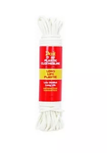 Plastic Clothes Line - White Rope Clothes Line String for Pulley 7/32" x 50FT - Picture 1 of 5