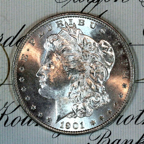 * 1901-O * CHOICE to GEM BU MS MORGAN SILVER DOLLAR * FROM ORIGINAL BANK BAG * Cover