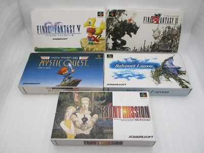 SFC Final Fantasy 5, 6, Front Mission Bahamut 5Games Super Famicom SNES Japan - Image 1 of 4