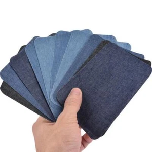 20PCS DIY Iron on Denim Patches Jeans Clothing Repair four colorUK-Uk Kit |NeW - Picture 1 of 14