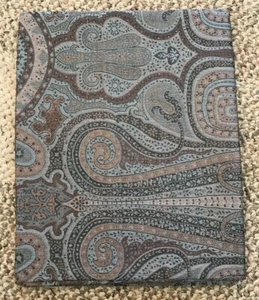 Restoration Hardware Slate Paisley European Euro Pillow Sham 100% Cotton  - Picture 1 of 3