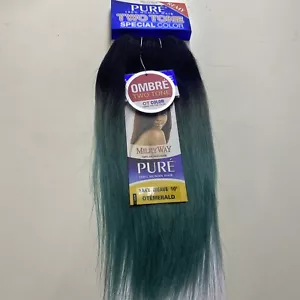 Extensión de tejido de cabello humano color especial puro de la Vía Láctea Yaky_10"_#OTEMERALD - Imagen 1 de 3