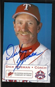 Dick Bosman Autograph--Texas Rangers--Dr Pepper Photocard - Picture 1 of 1
