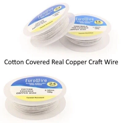 Cotton covered copper wire for use in millinery general craft Bendy Memory wires - Image 1 of 3