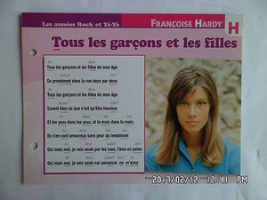 KARTE STECKVERGNÜGEN ZU SINGEN FRANCOISE HARDY ALLE JUNGEN UND MÄDCHEN - Bild 1 von 1