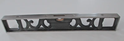 Early LS Starrett Co 12” No 132 Cast Iron Double Plumb & Level Grooved Bottom - Image 1 of 4
