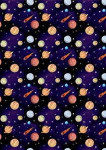 Planets StarsOuter Space Wallpaper A4 Sized Edible Wafer Paper / Icing Sheet - Picture 1 of 1