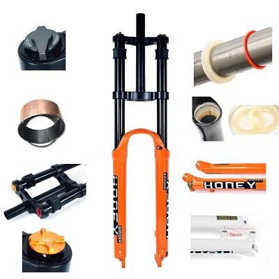 26/27.5/29 Mountain Bicycle Suspension Air Fork MTB 160mm Travel Bike 9X100MM QR - Image 1 of 4