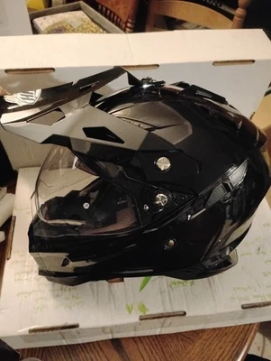 THH Helmets TX-28 Dual Sport Casco Sólido Negro, Mediano 648079 Foto 1 de 4