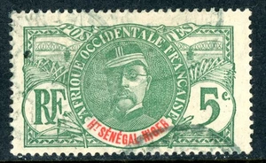 France Colonies 1906 Upper Senegal Niger 5¢ Green  Scott #60 VFU G176 - Picture 1 of 6