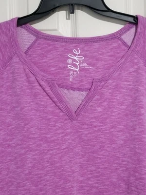 Made for Life Women XL Pink Pullover Scoop Neck Activewear Fleece Long Sleeve - Image 1 of 4