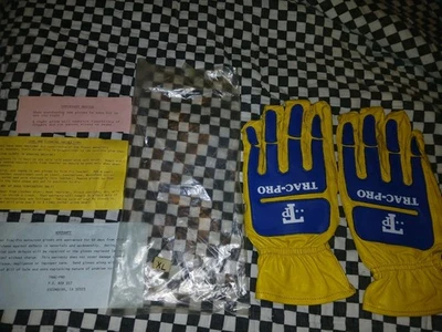 Guantes Mx Trac-Pro vintage. Amarillo/Azul Talla XL Motocross, Motocicleta  Foto 1 de 4
