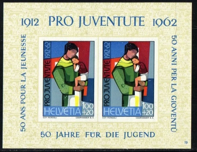 Sello Suiza B323 - Madre e hijo Foto 1 de 1