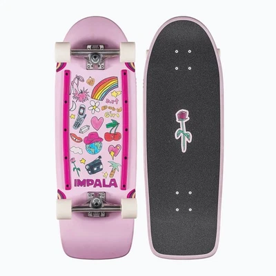 MARKENLOS Impala Unisex Latis Art Baby Girl Damen Mädchen Skateboard Cruiserboard Rosa