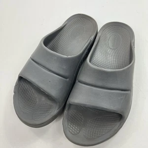 Oofos Ooahh Recovery Mens Size 10 Womens 12 Gray Slide Comfort Sandal Shoes - Picture 1 of 11